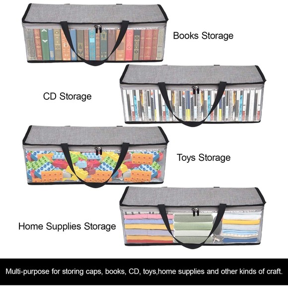 2 cases Hat Organizer Storage Baseball Cap Holder 21.2”L x 6.3”W x 8”H(Gray) NEW - Picture 5 of 8